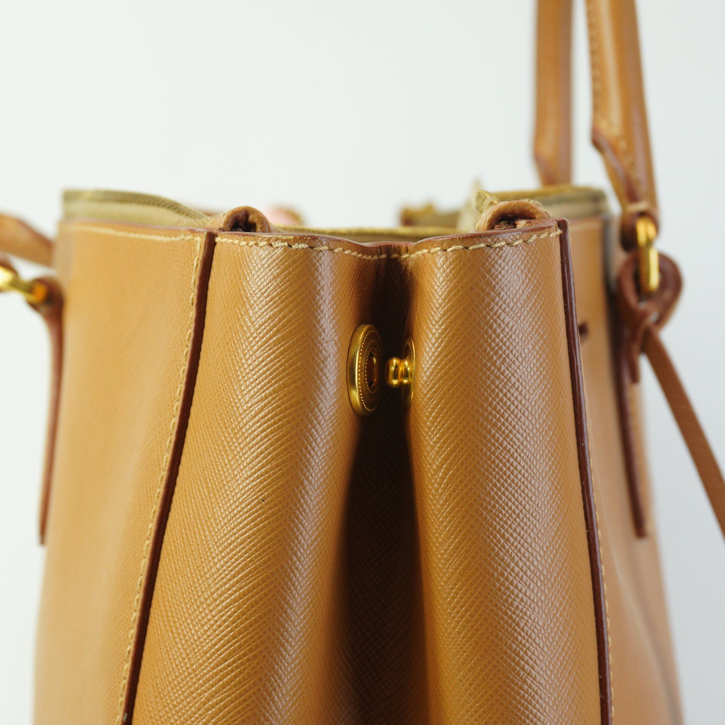 Prada Galleria Large Saffiano Leather Bag Caramel GHW