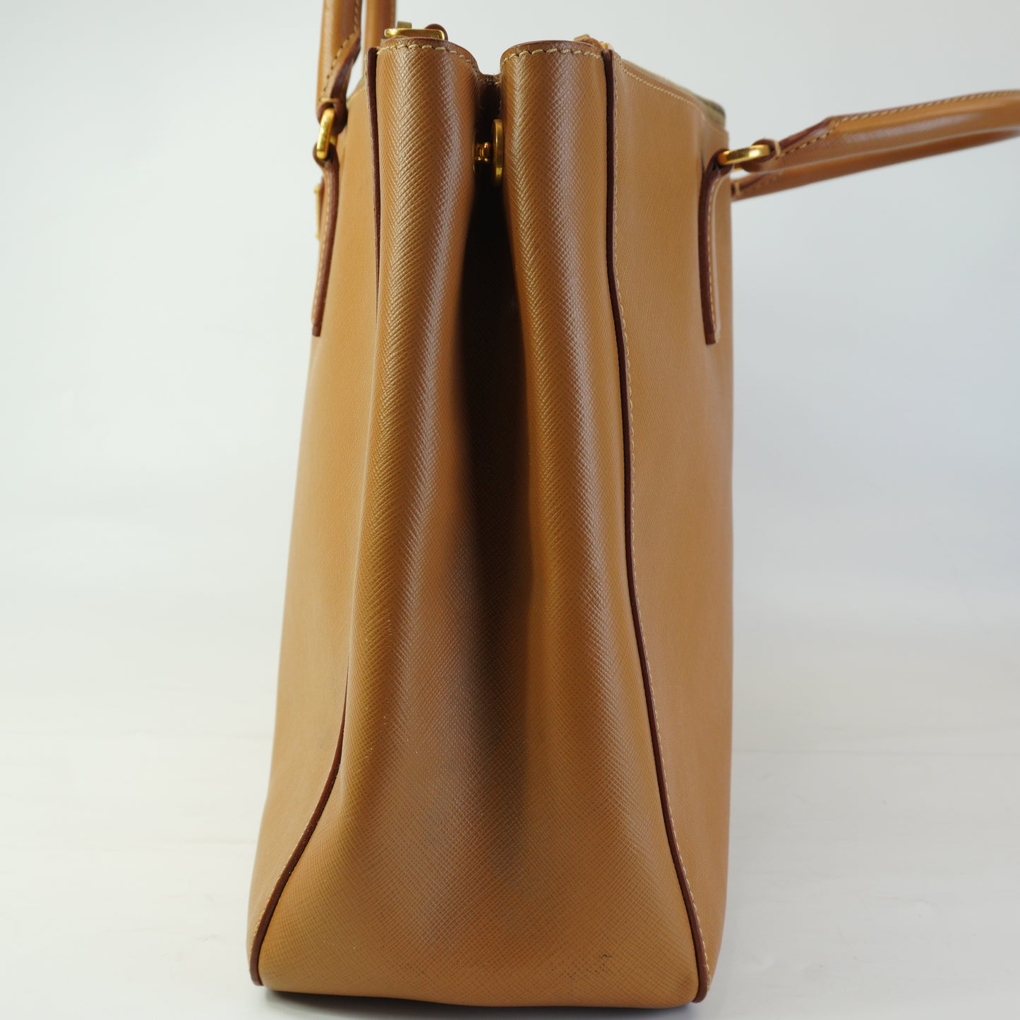Prada Galleria Large Saffiano Leather Bag Caramel GHW