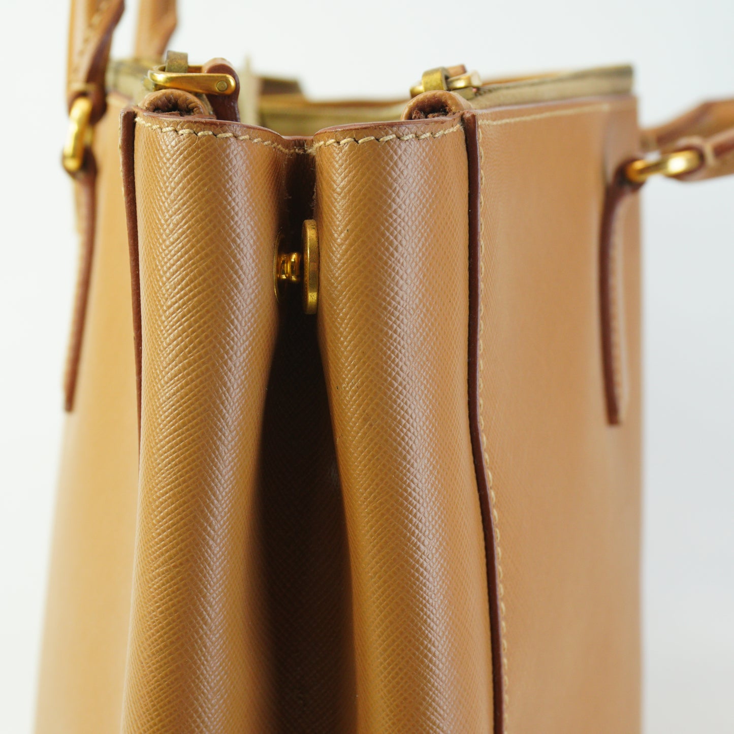 Prada Galleria Large Saffiano Leather Bag Caramel GHW