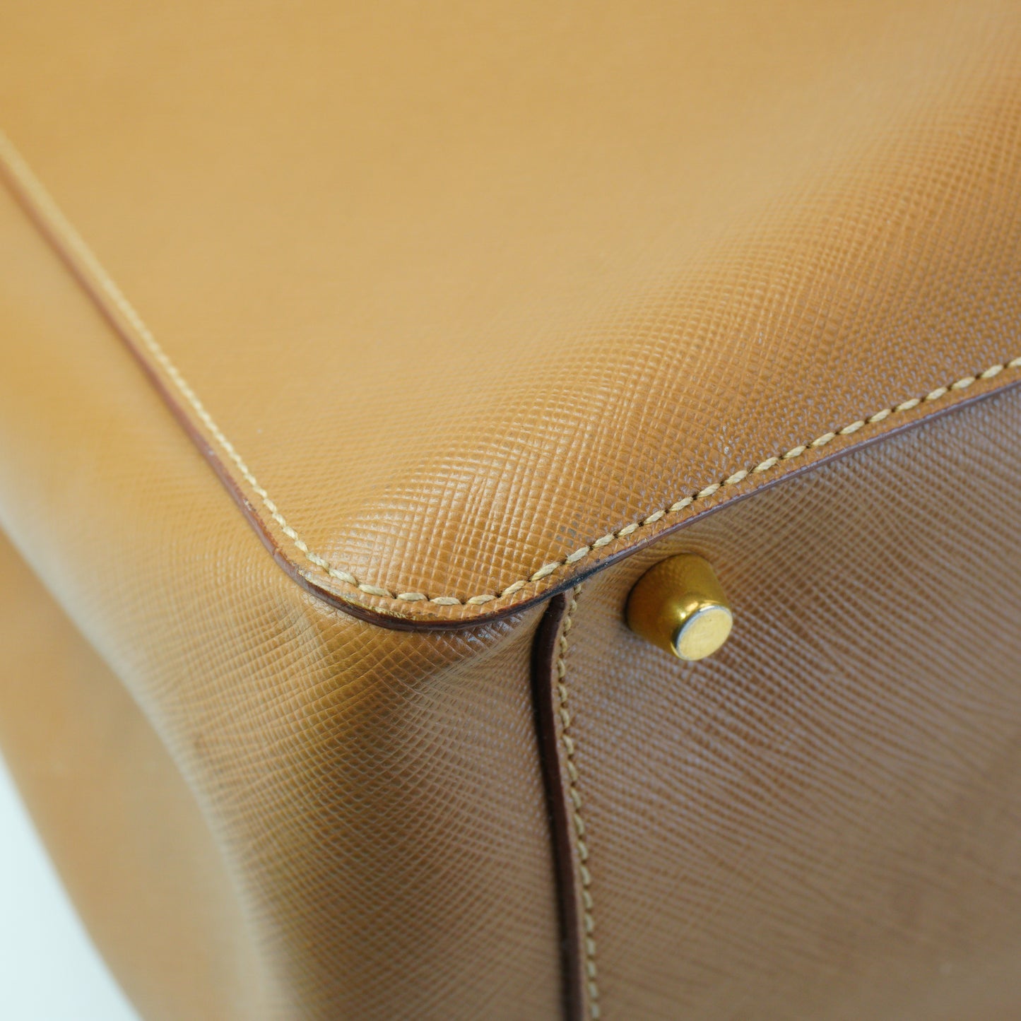 Prada Galleria Large Saffiano Leather Bag Caramel GHW