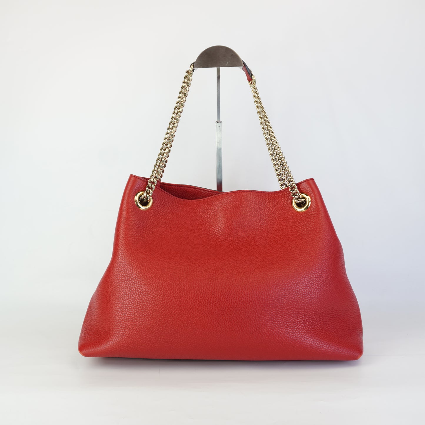 Gucci Soho Chain Tote Red Large GHW