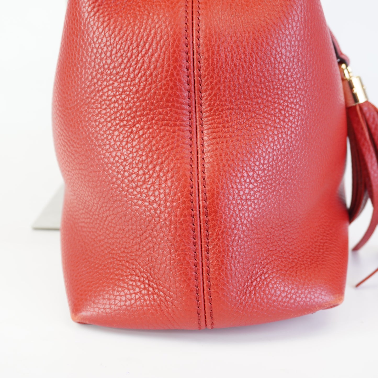 Gucci Soho Chain Tote Red Large GHW