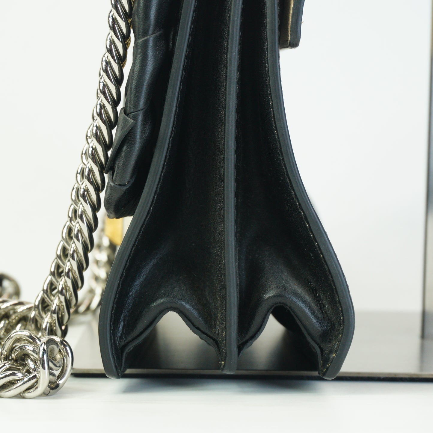 Fendi Kan I Black Python Leather Lace Mini SHW