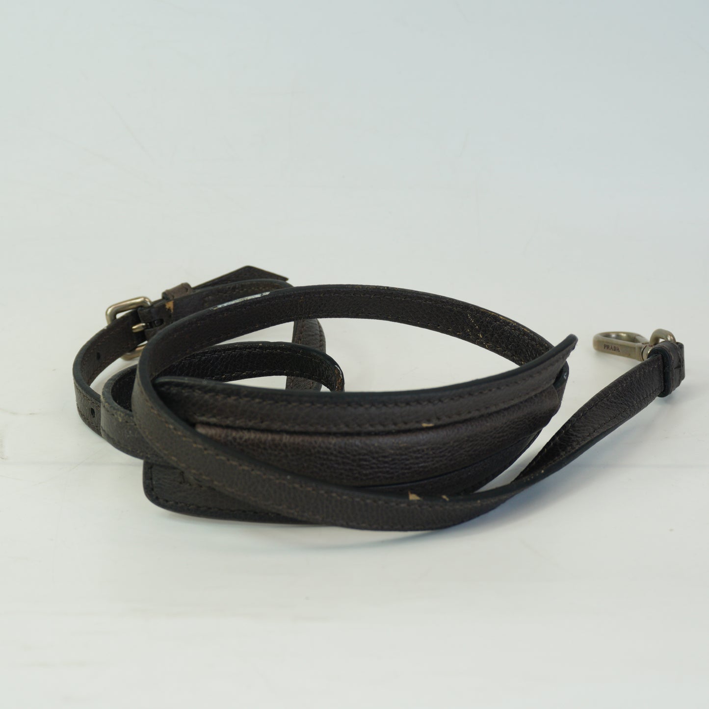 Prada Cashier Shoulder Bag Fumo Small SHW
