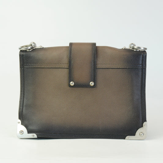 Prada Cashier Shoulder Bag Fumo Small SHW