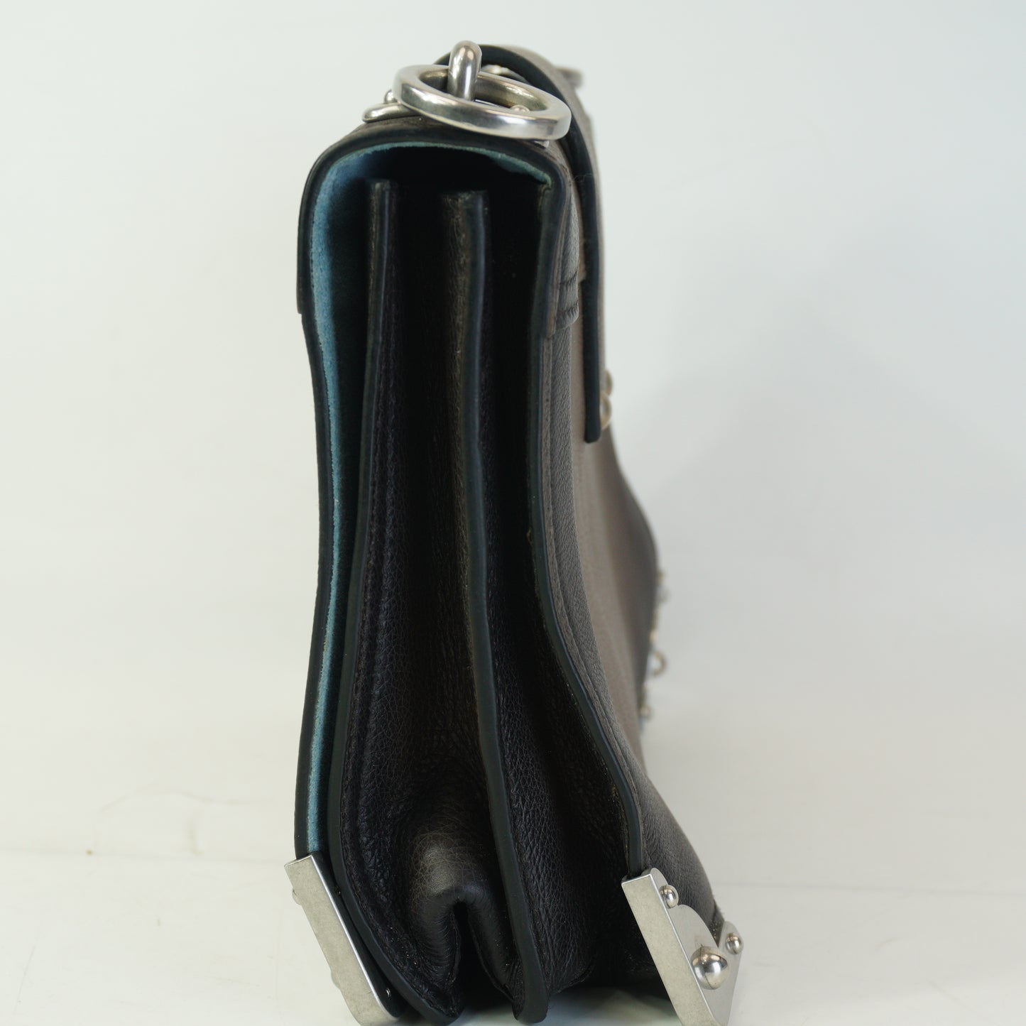 Prada Cashier Shoulder Bag Fumo Small SHW