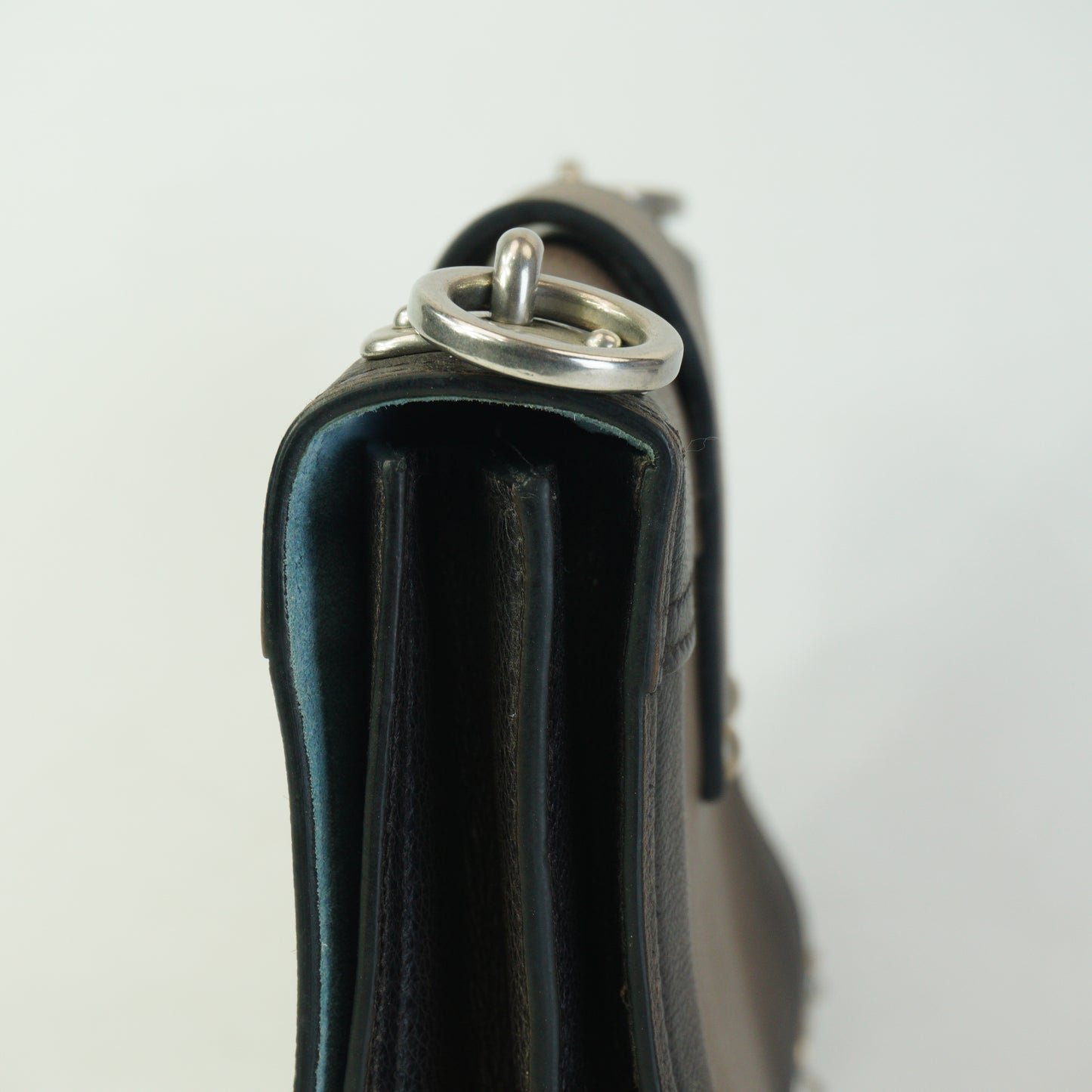 Prada Cashier Shoulder Bag Fumo Small SHW