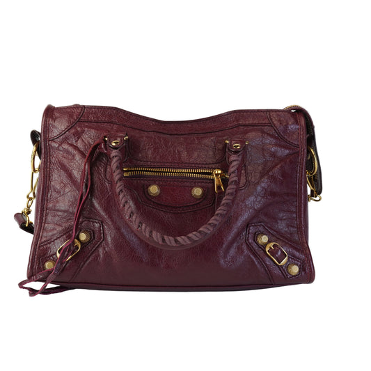 Balenciaga City Maroon Mini