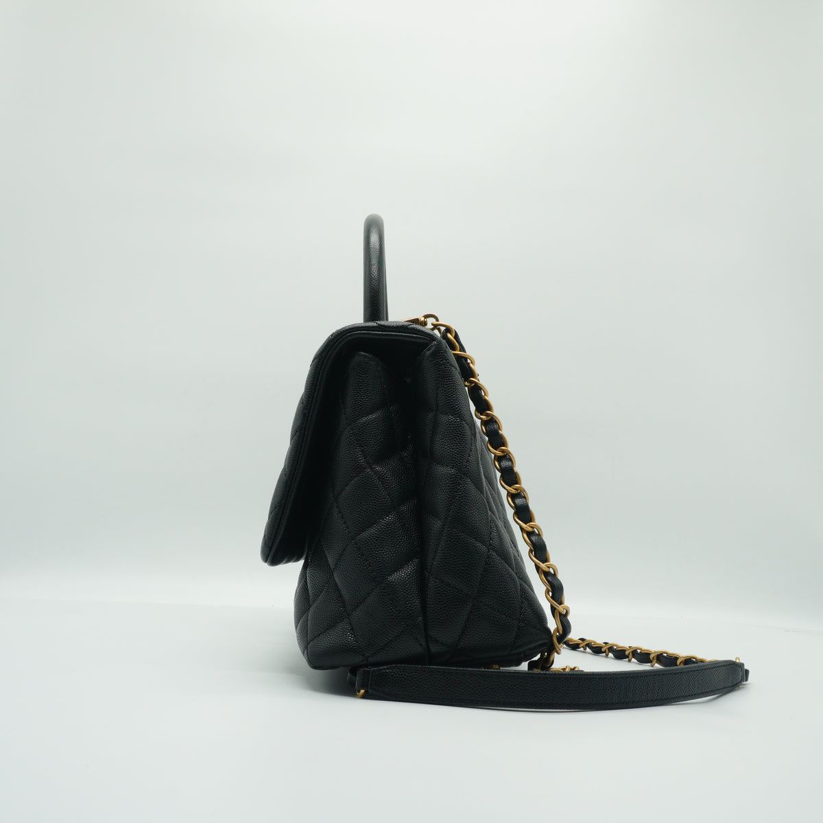 Chanel Coco Handle Bag Medium Black GHW