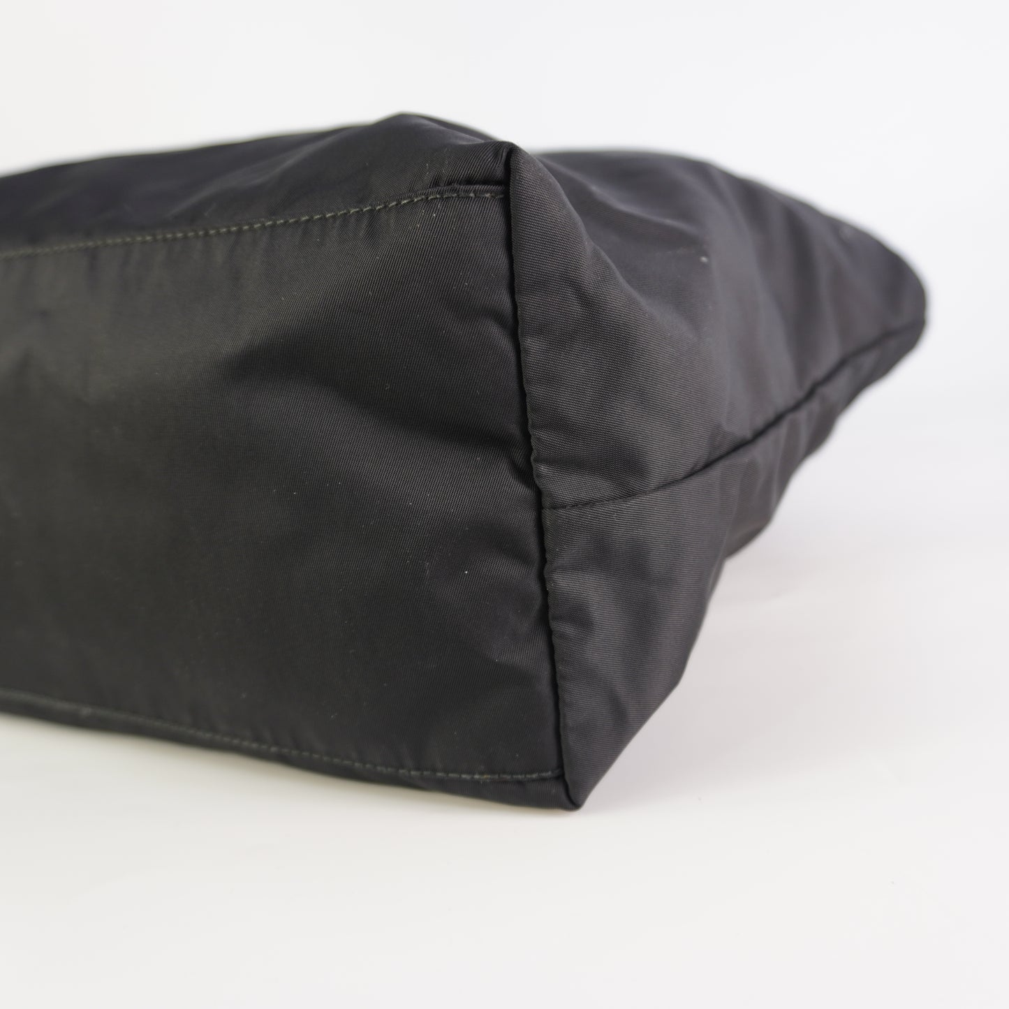 Prada Tessuto Triangle Logo Tote Bag Black