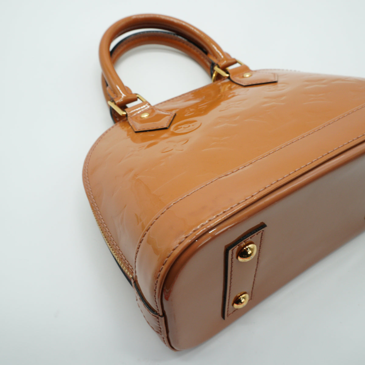 Louis Vuitton Monogram Vernis Alma BB Small Mustard GHW