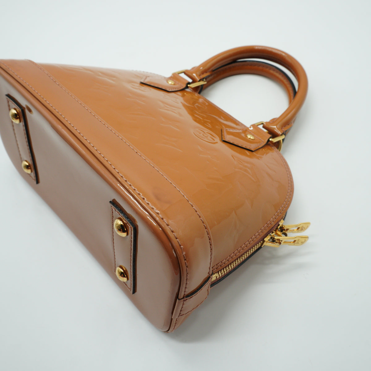 Louis Vuitton Monogram Vernis Alma BB Small Mustard GHW