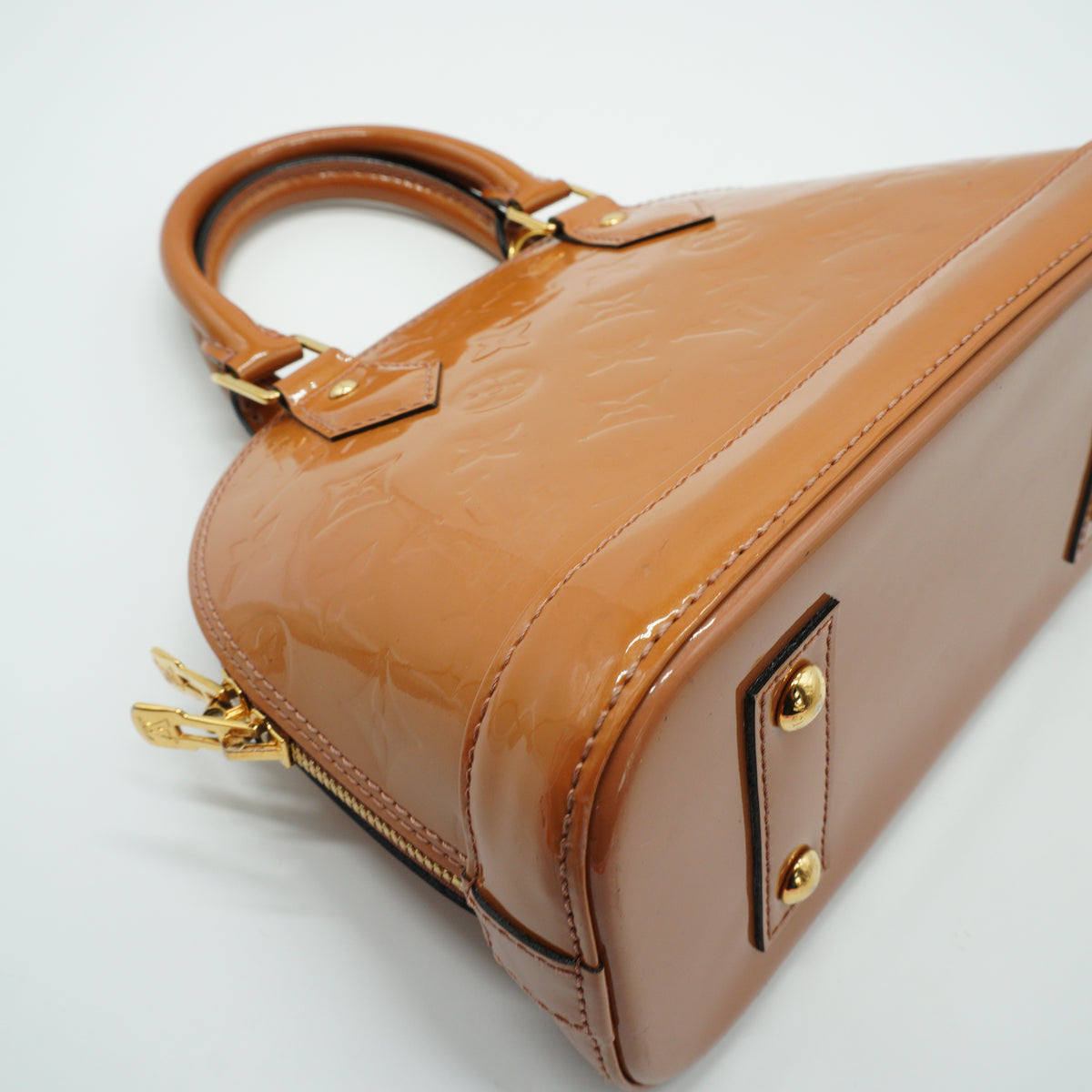 Louis Vuitton Monogram Vernis Alma BB Small Mustard GHW