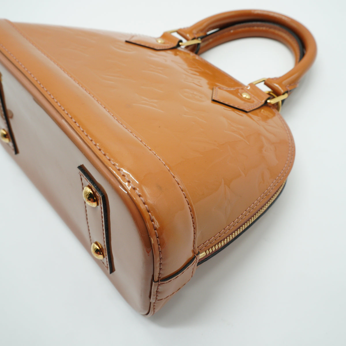 Louis Vuitton Monogram Vernis Alma BB Small Mustard GHW