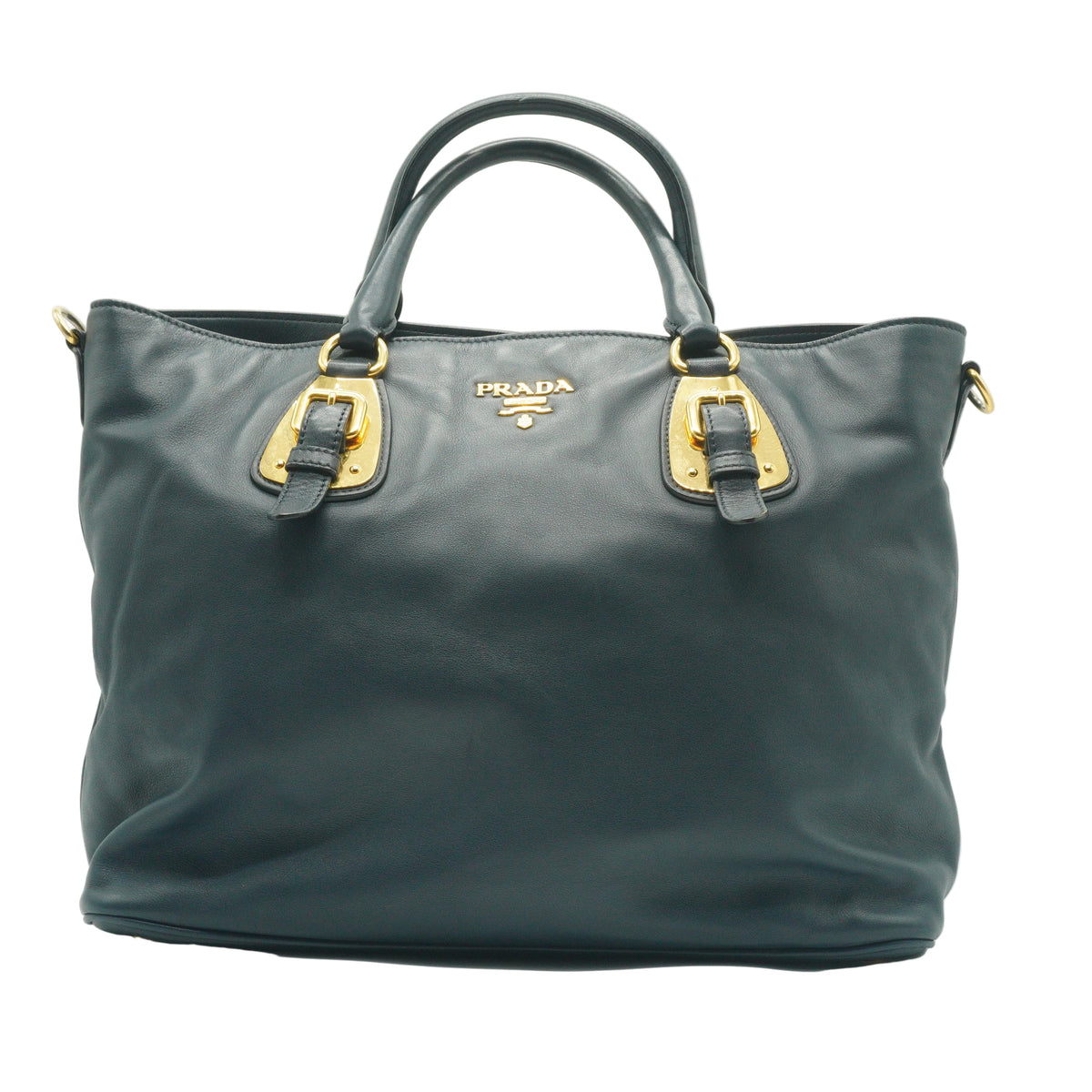 Prada Navy Blue Nylom Tote Bag GHW MEDIUM
