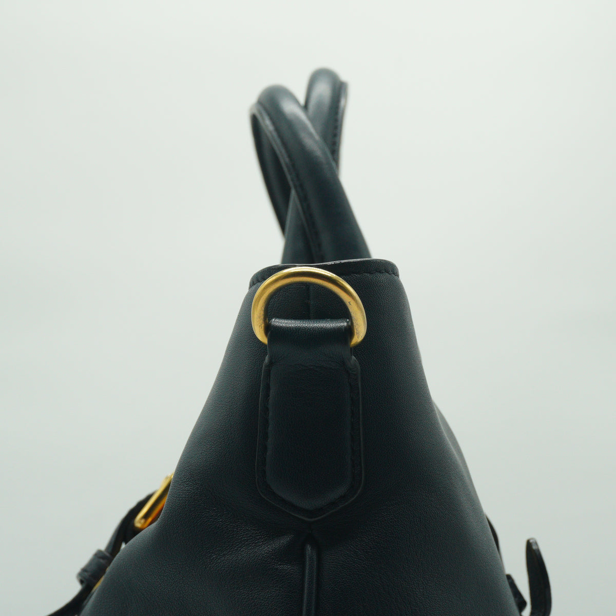 Prada Soft Calkskin two way large Navy Blue tote bag