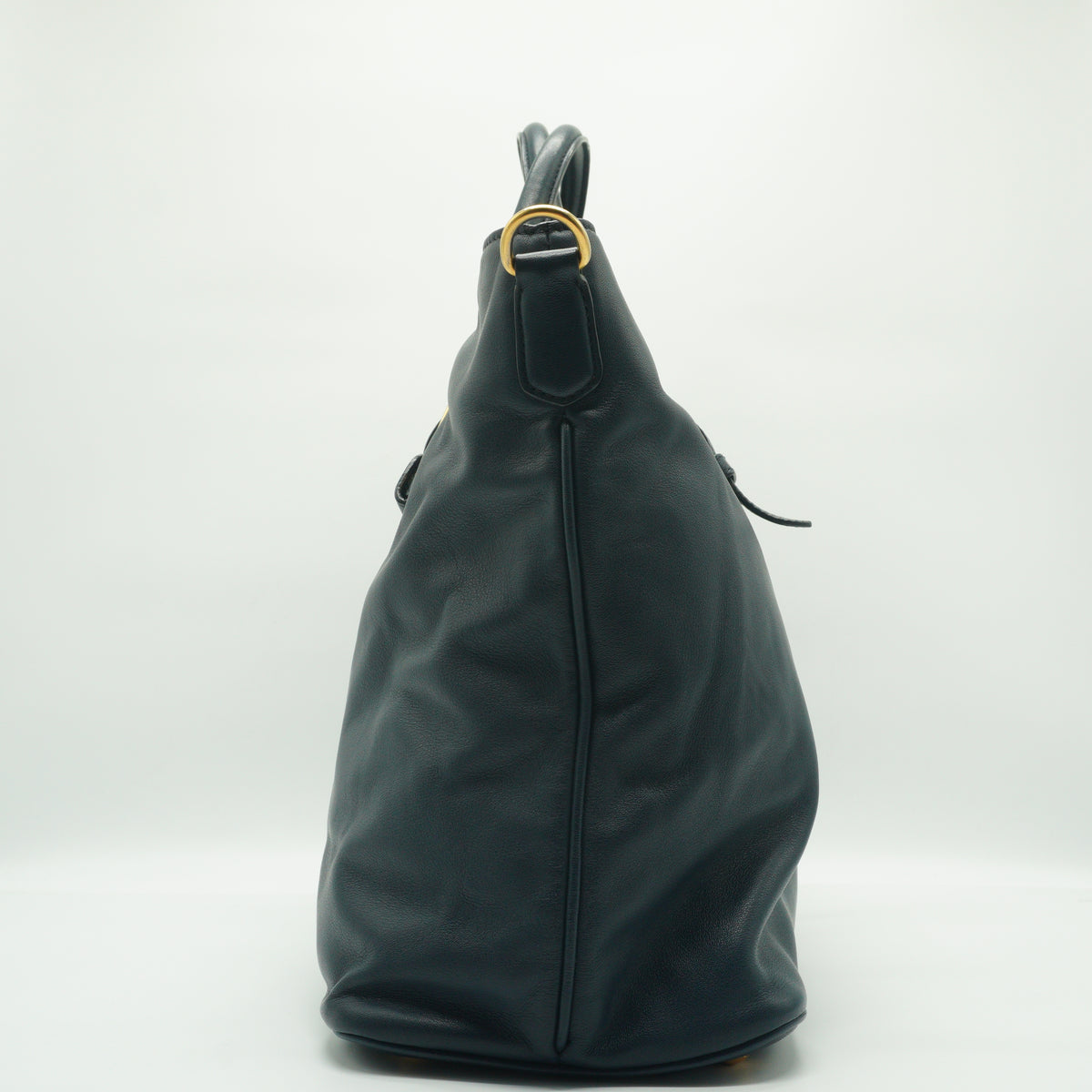 Prada Navy Blue Nylom Tote Bag GHW MEDIUM