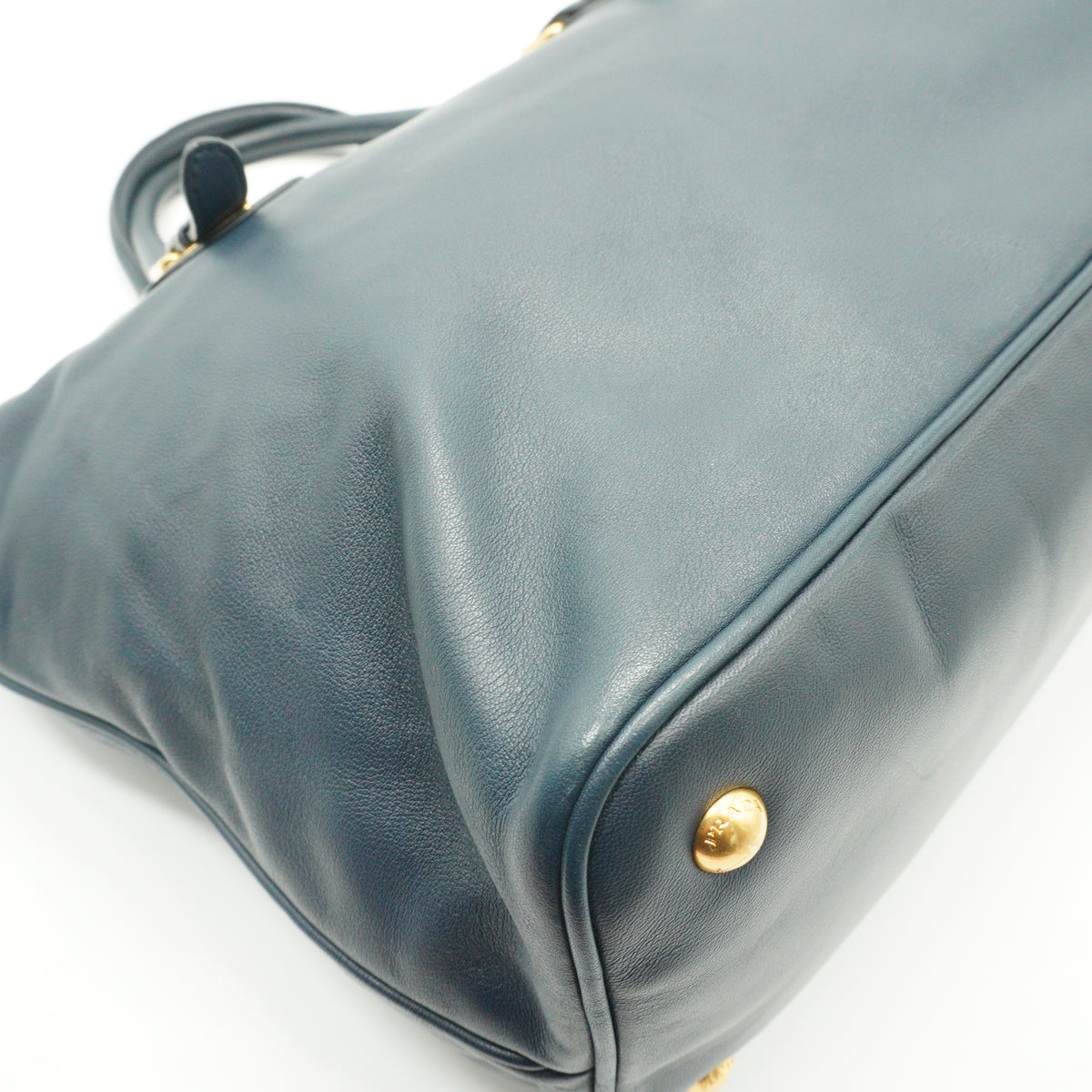 Prada Soft Calkskin two way large Navy Blue tote bag