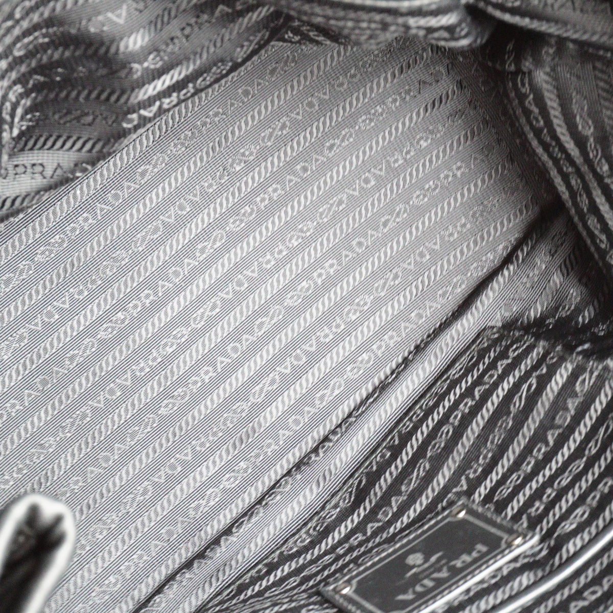 Prada Tessuto Nylon Satchel Bag Black Medium SHW
