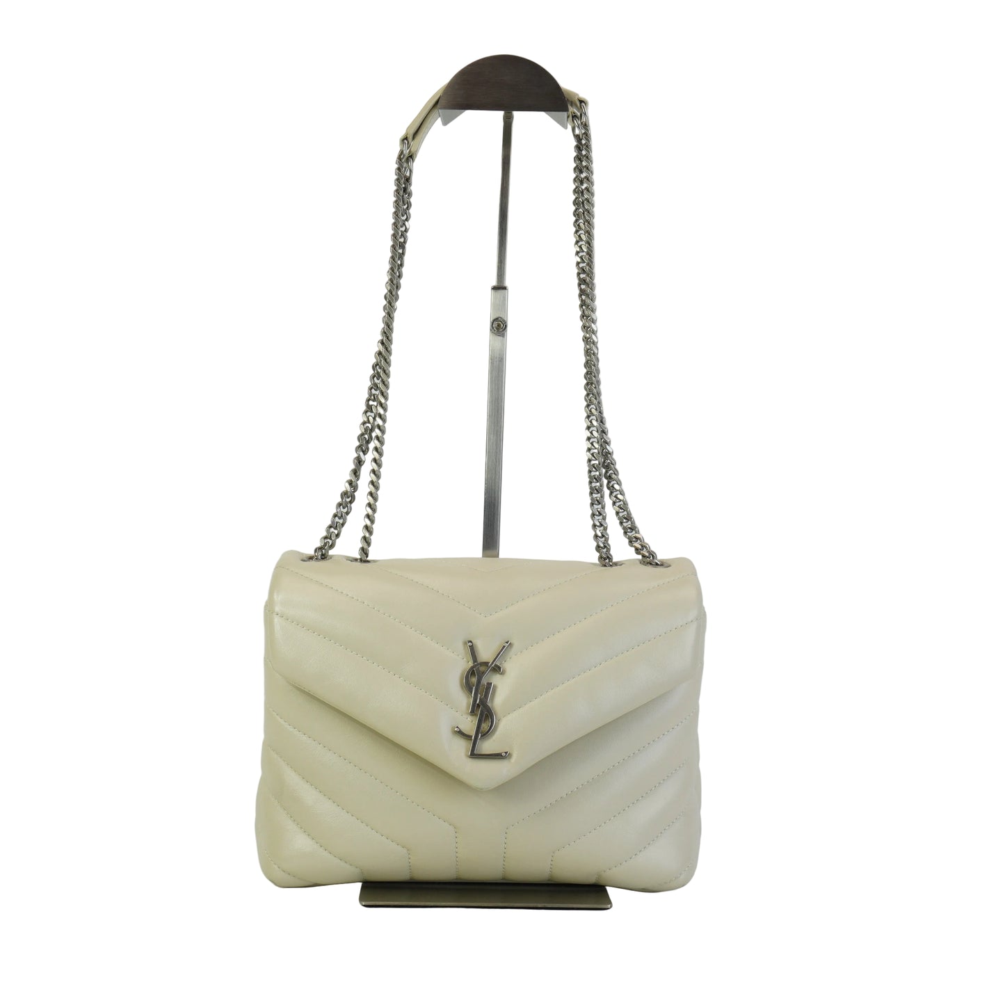 YSL	LouLou Shoulder Bag Medium White SHW