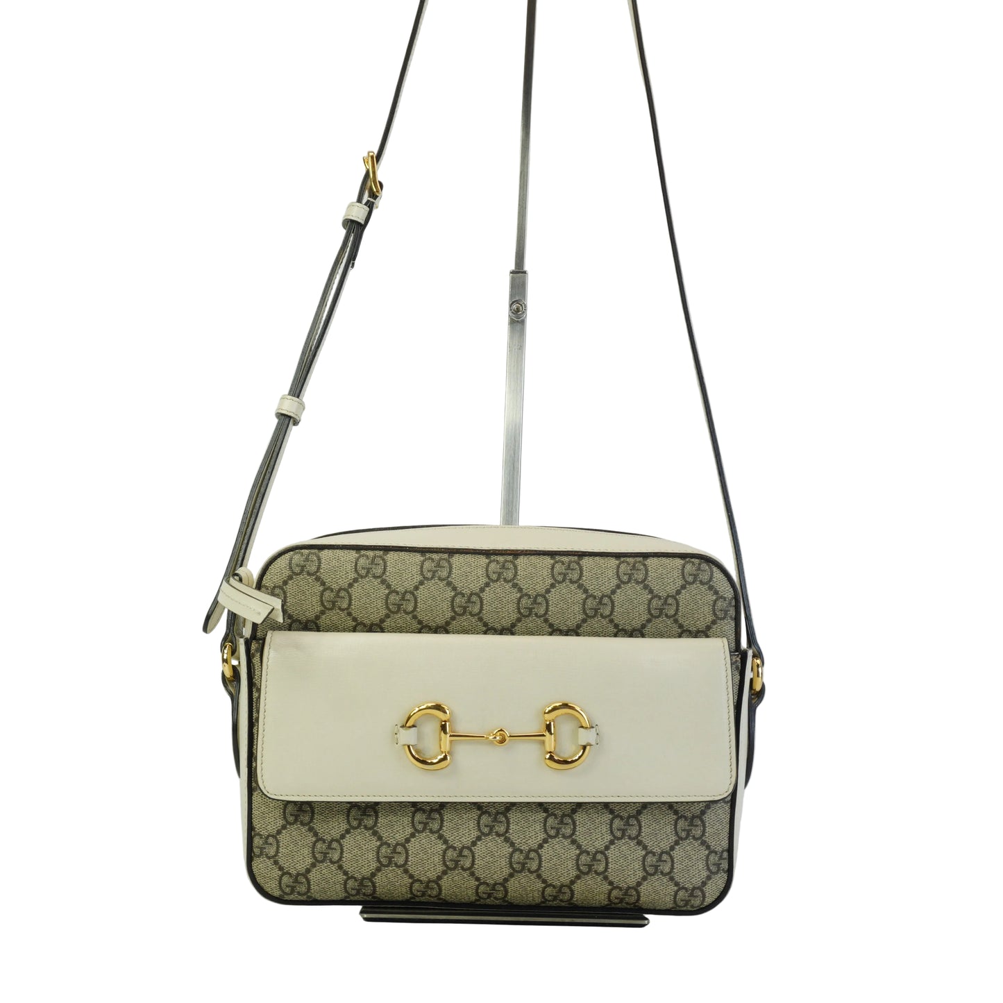 Gucci	Horsebit 1955 Camera Bag White Trims Small GHW