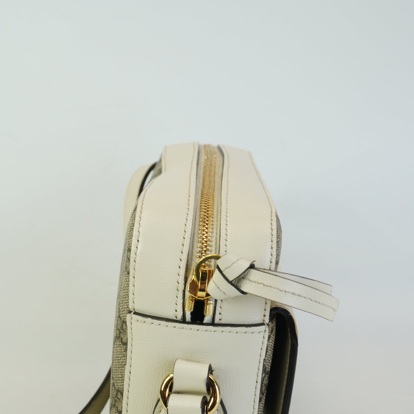 Gucci	Horsebit 1955 Camera Bag White Trims Small GHW