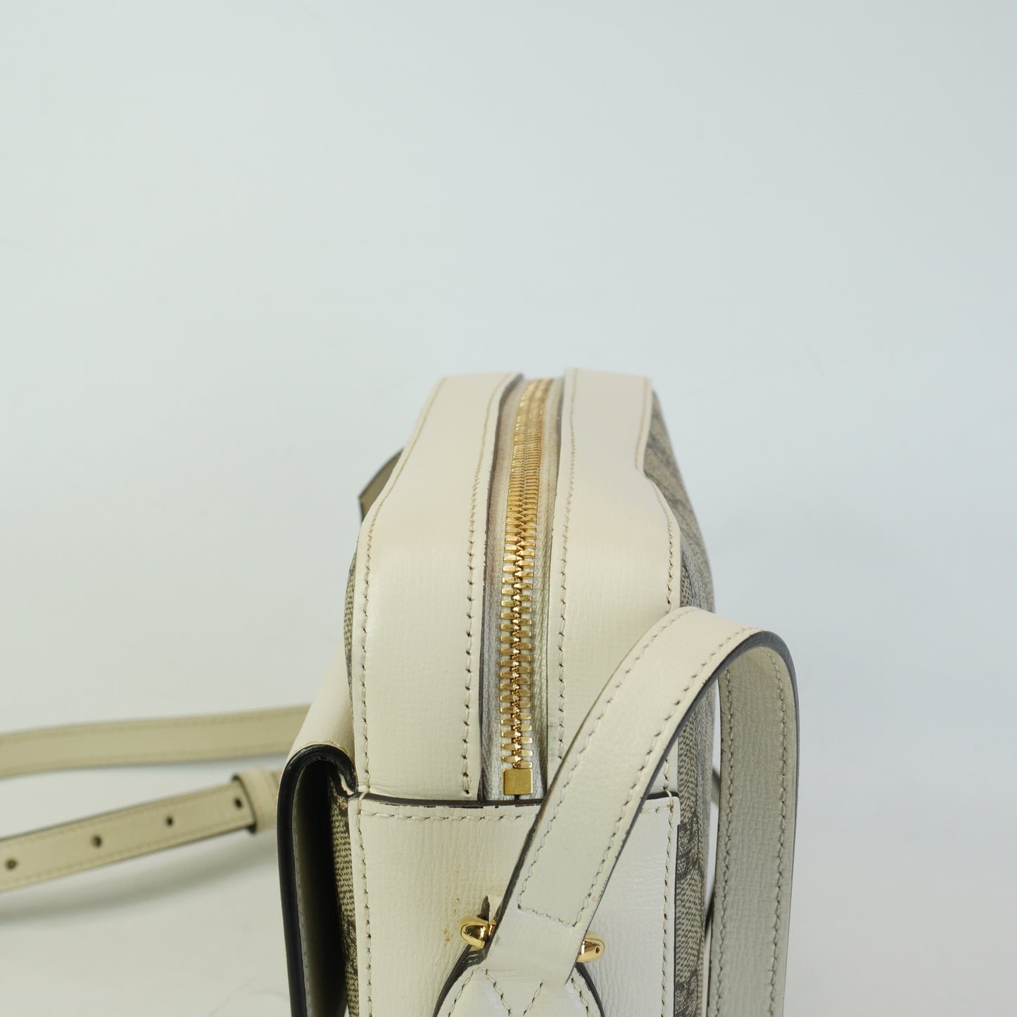Gucci	Horsebit 1955 Camera Bag White Trims Small GHW
