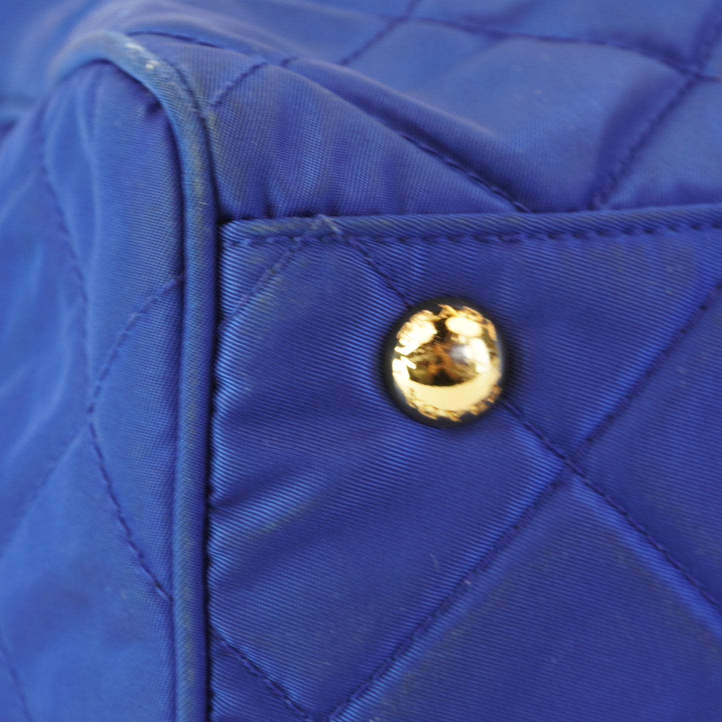 Prada Quilted Nylon Boston Bag Blue