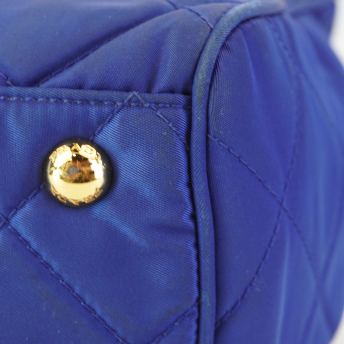 Prada Quilted Nylon Boston Bag Blue