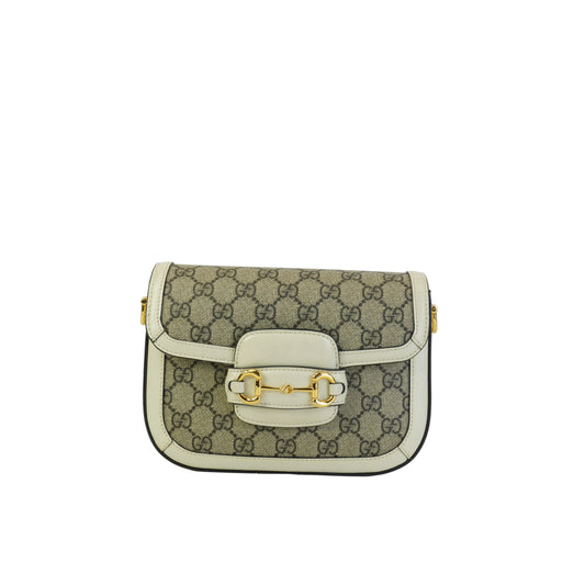 Gucci	Horsebit 1955 White Trims Mini GHW