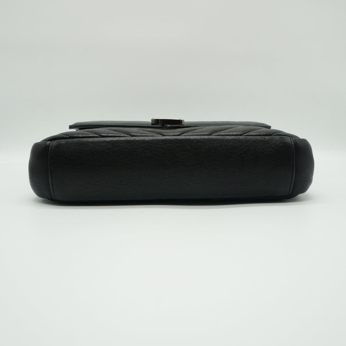 YSL Saint Laurent Chevron Shoulder Bag Black Small MHW