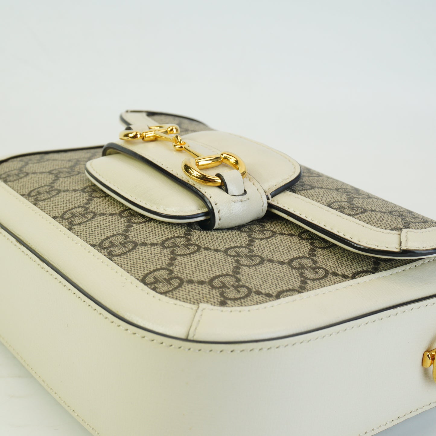 Gucci	Horsebit 1955 White Trims Mini GHW