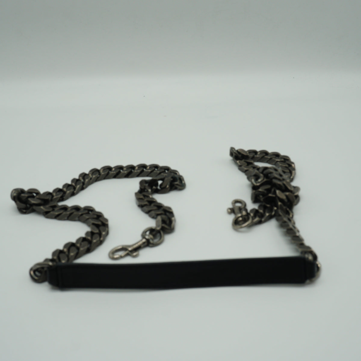 YSL Saint Laurent Chevron Shoulder Bag Black Small MHW