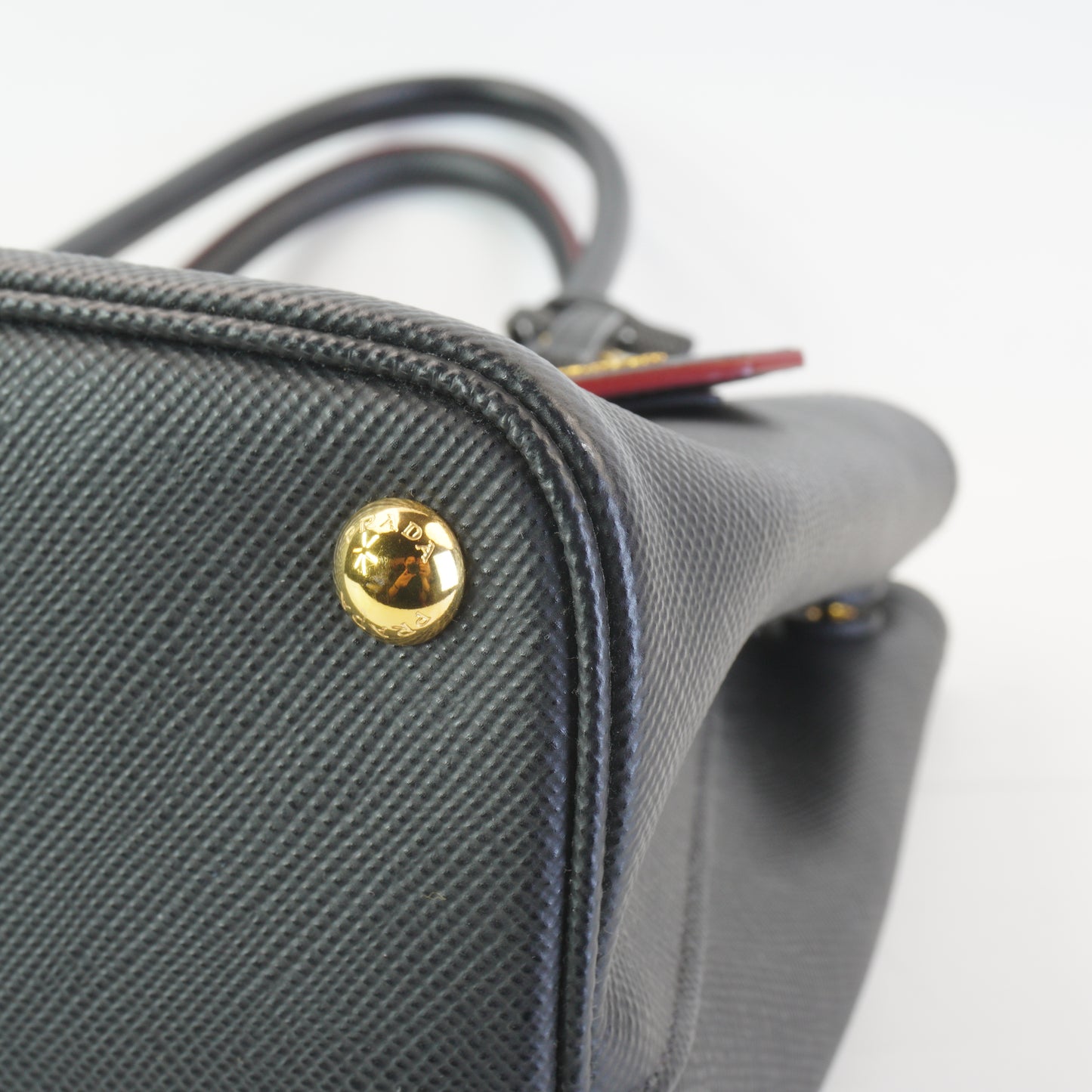 Prada Saffiano Double Bag GHW Large