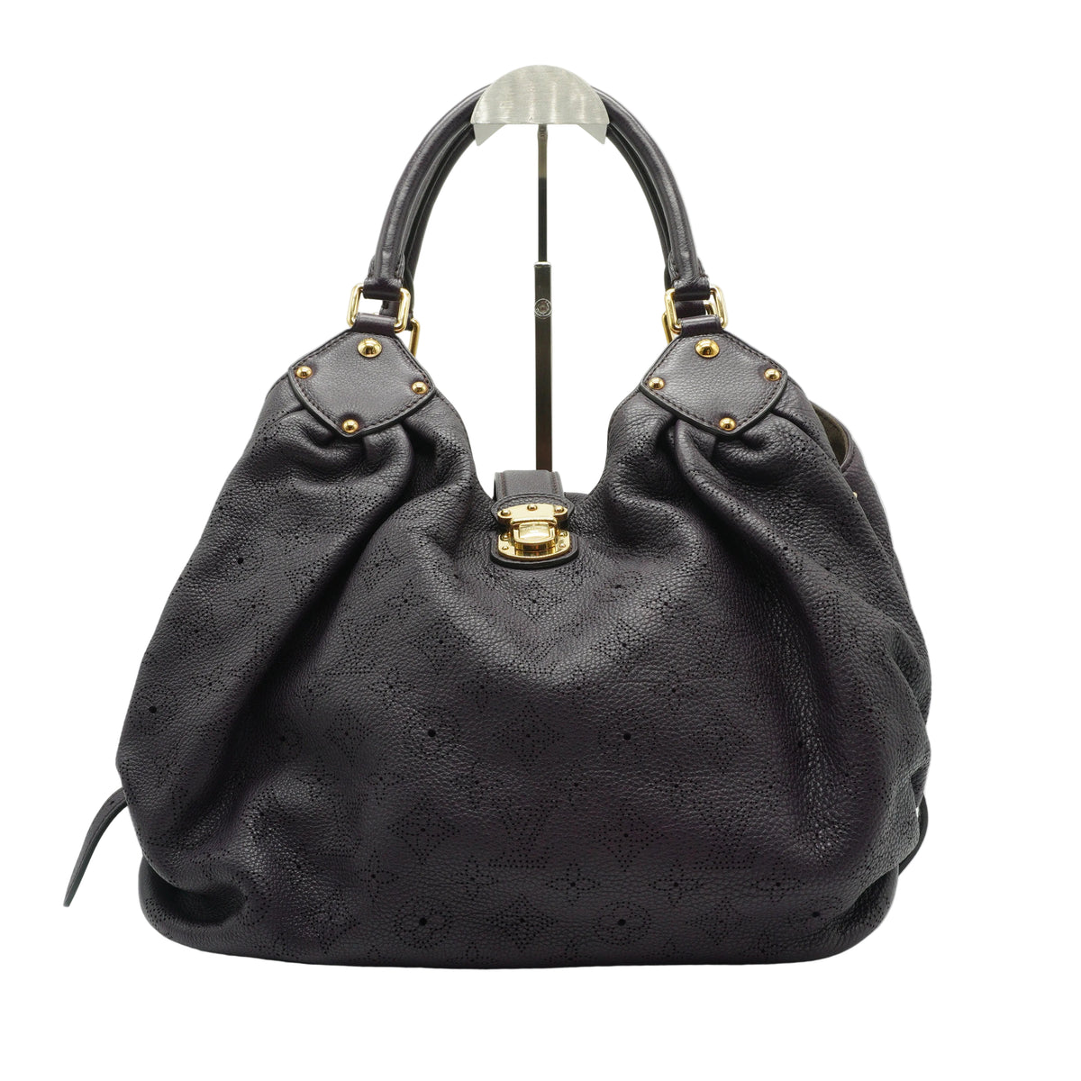 Louis Vuitton Oursin Monogram Large Mahina Leather Purple Hobo GHW