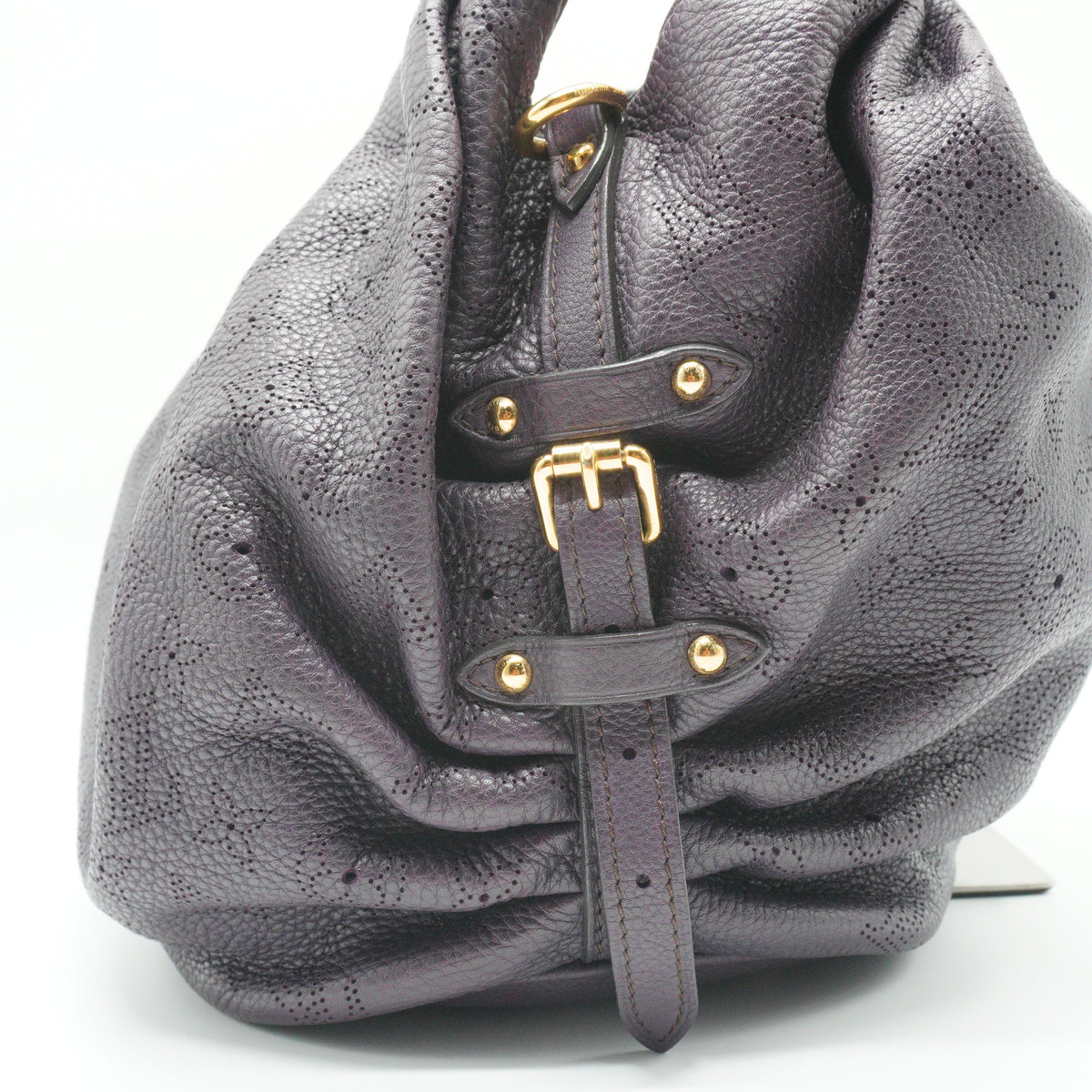 Louis Vuitton Oursin Monogram Large Mahina Leather Purple Hobo GHW