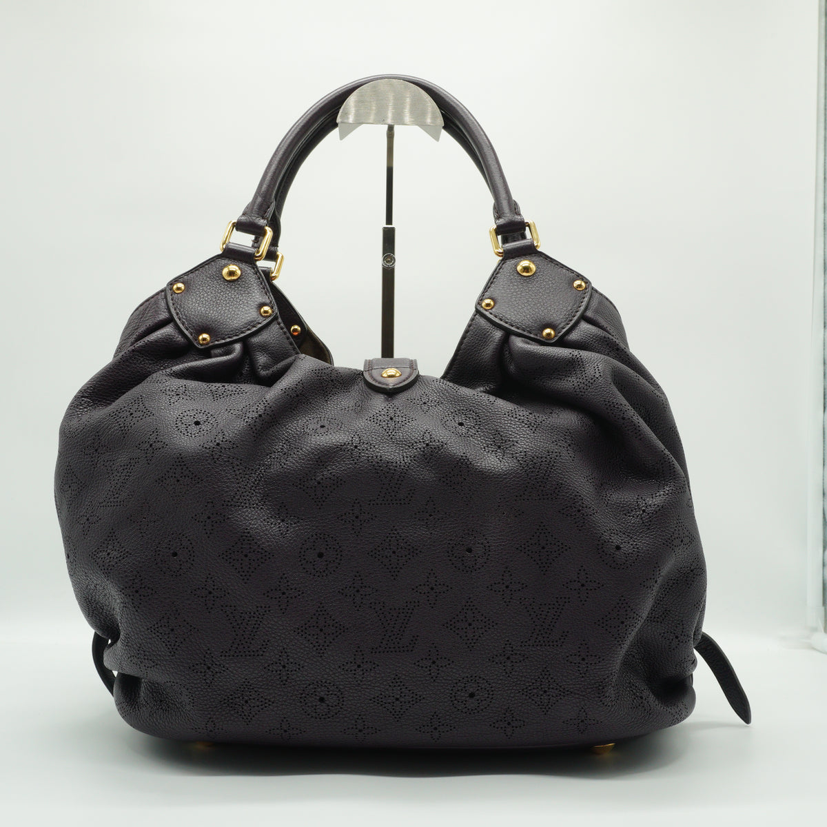 Louis Vuitton Oursin Monogram Large Mahina Leather Purple Hobo GHW