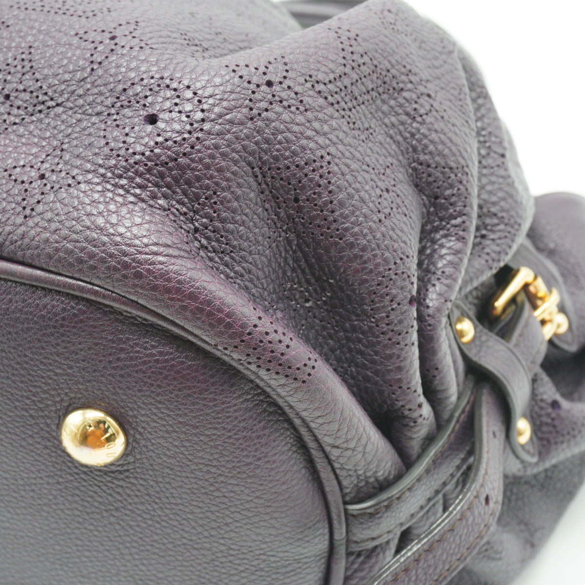 Louis Vuitton Oursin Monogram Large Mahina Leather Purple Hobo GHW