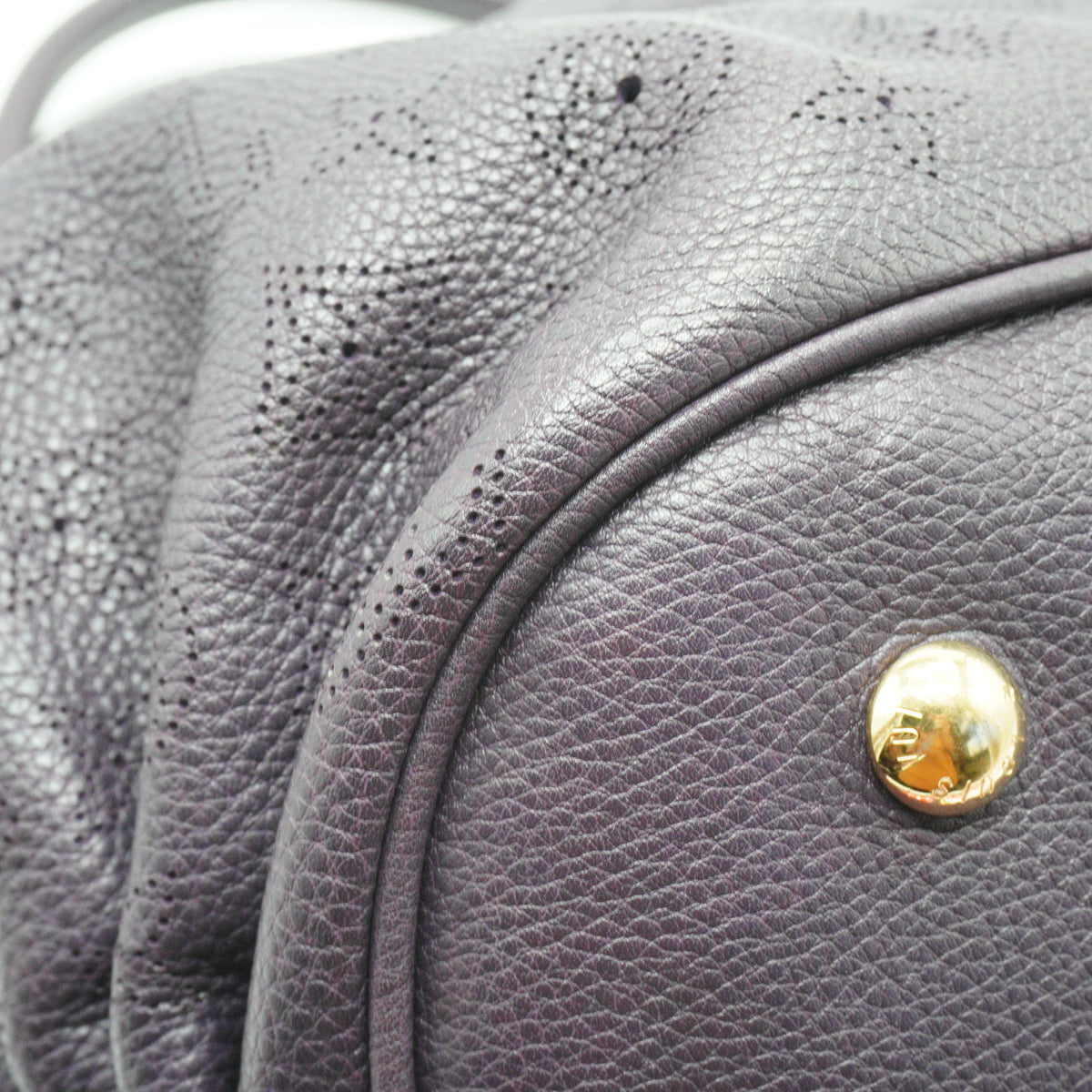Louis Vuitton Oursin Monogram Large Mahina Leather Purple Hobo GHW
