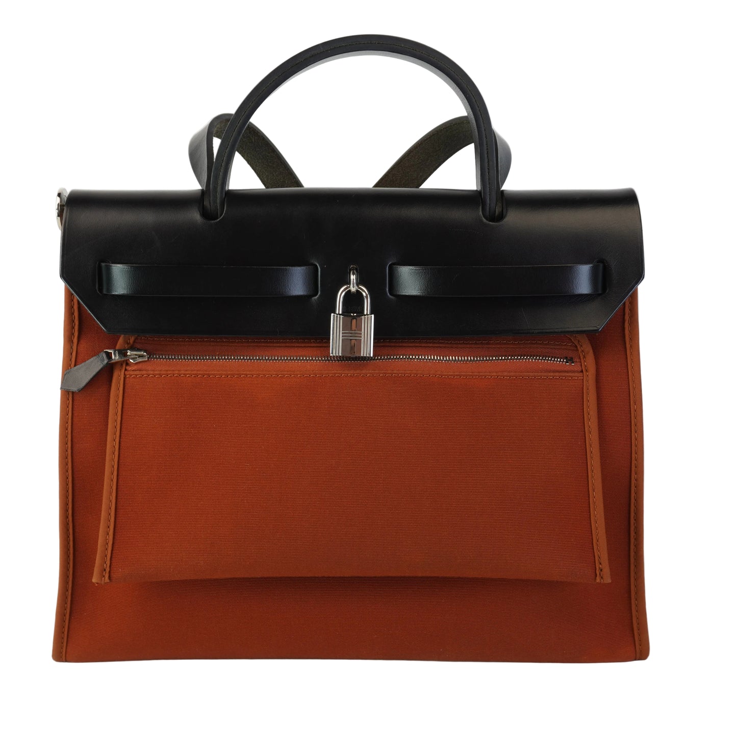 Hermes Herbag Zip 31 PM Tote Copper Orange