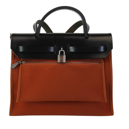 Hermes Herbag Zip 31 PM Tote Copper Orange