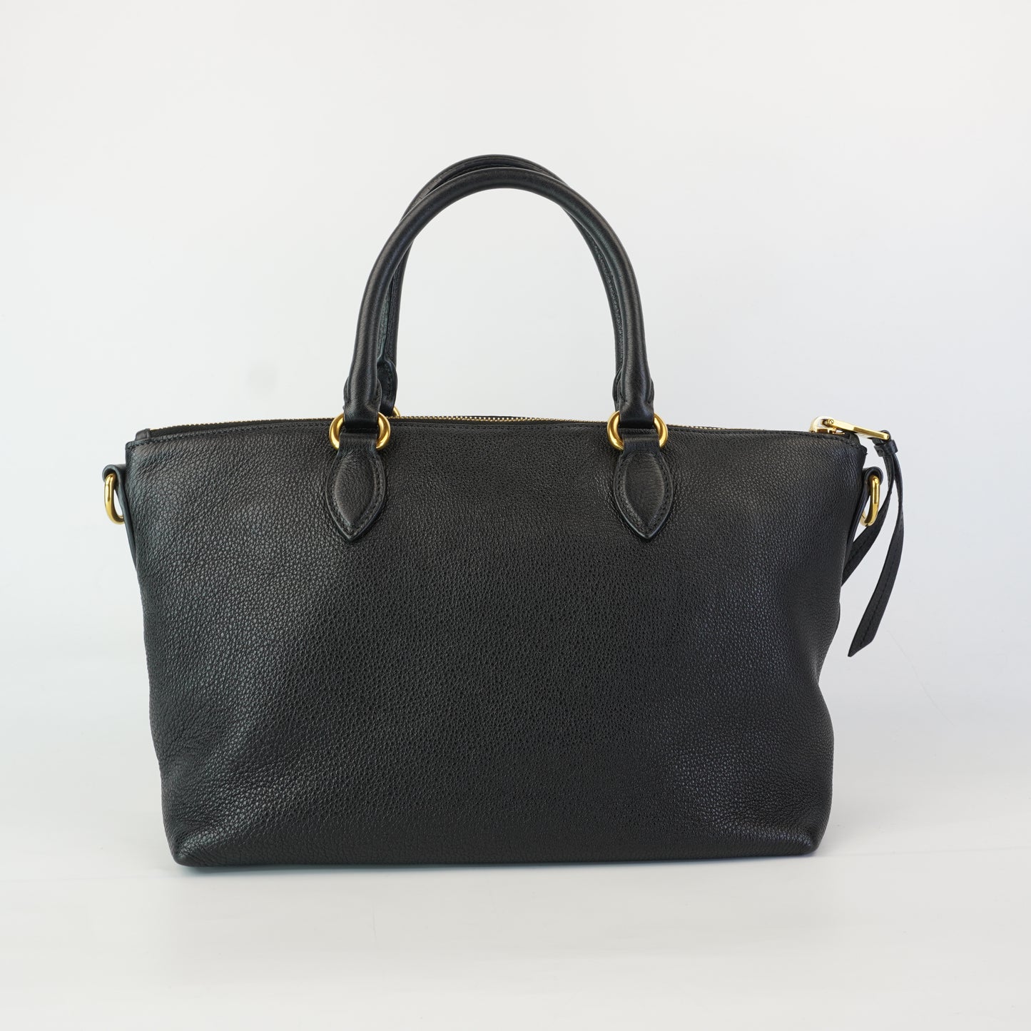 Prada Vitello Phenix Leather Top Handle Crossbody Bag