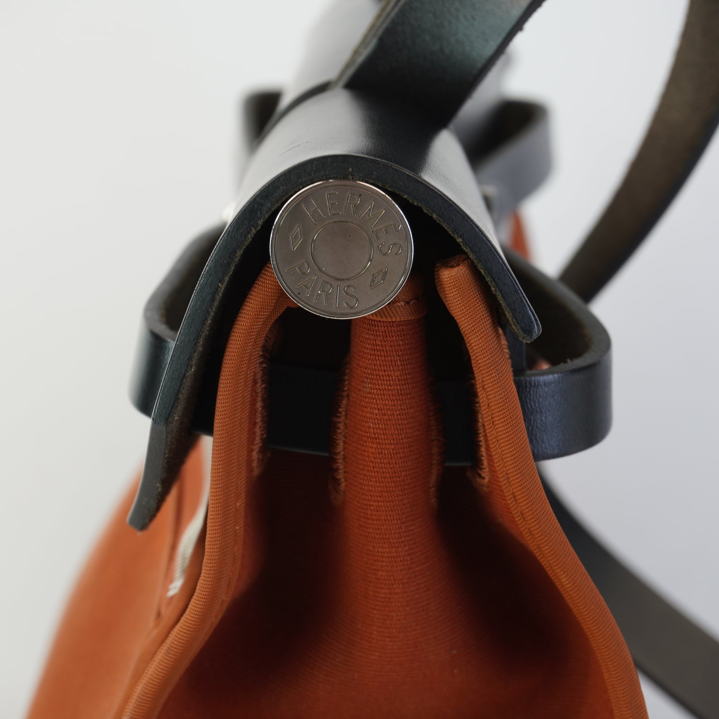 Hermes Herbag Zip 31 PM Tote Copper Orange