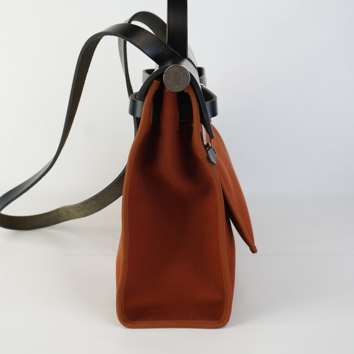 Hermes Herbag Zip 31 PM Tote Copper Orange