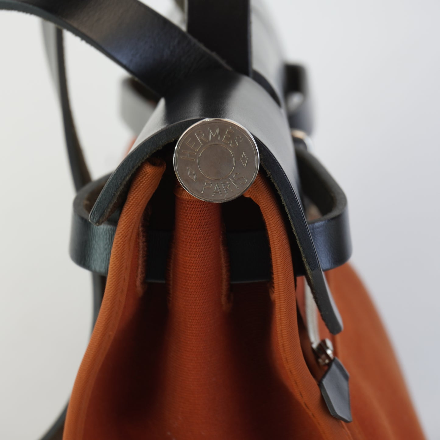 Hermes Herbag Zip 31 PM Tote Copper Orange