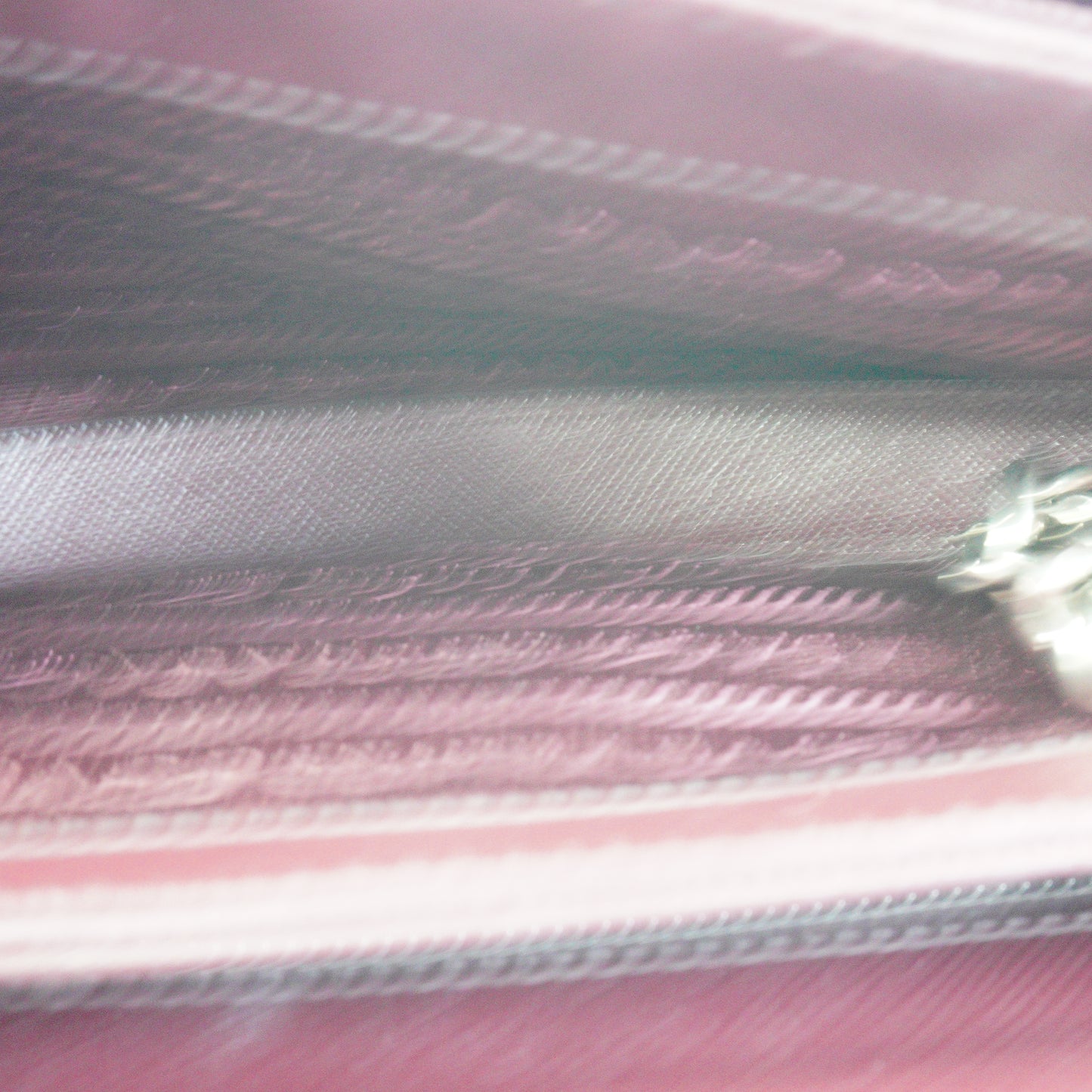 Prada	Tessuto Saffiano Chain Flap Crossbody Bag Burgundy Small SHW