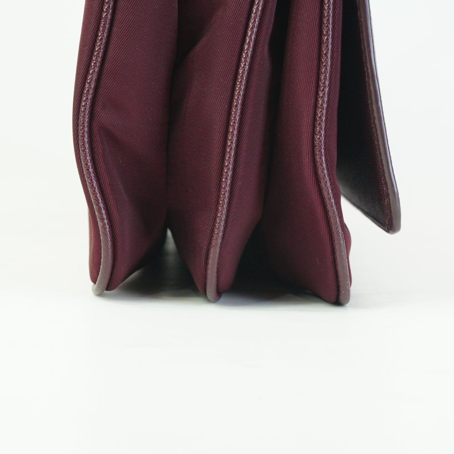 Prada	Tessuto Saffiano Chain Flap Crossbody Bag Burgundy Small SHW