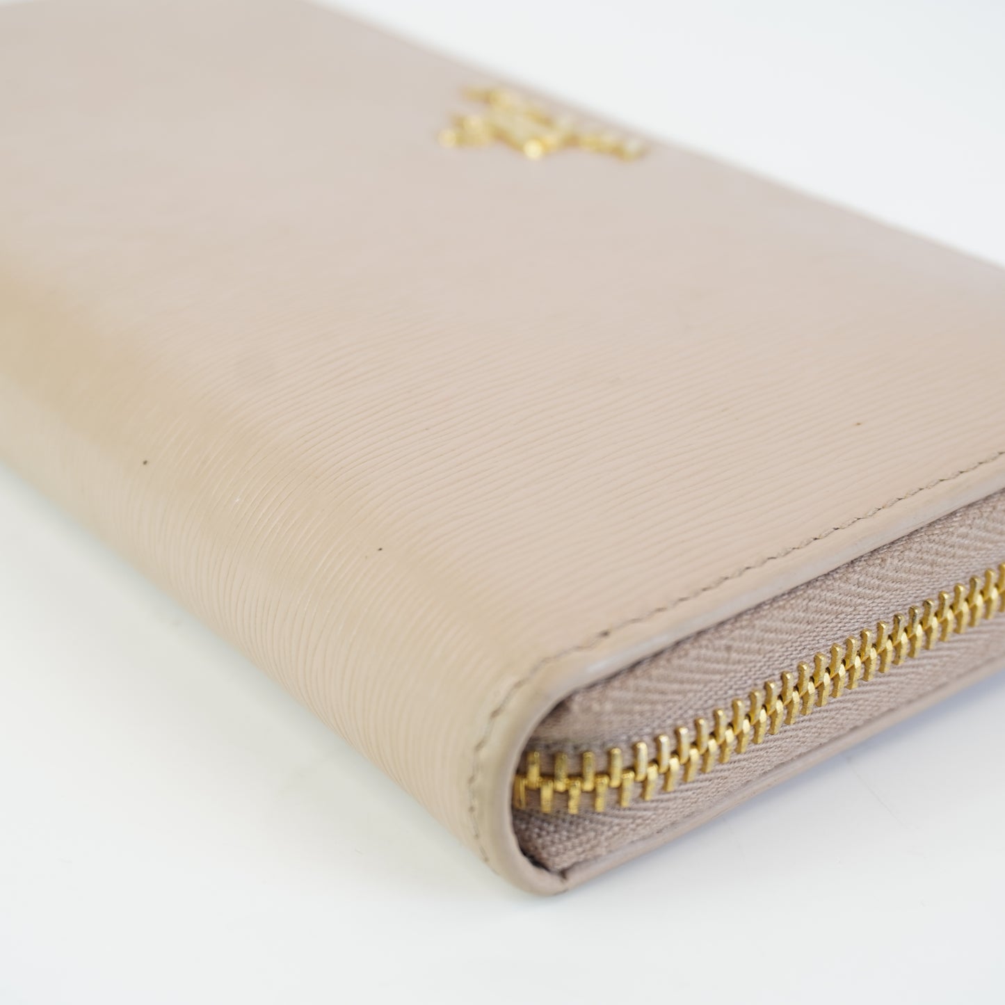 Prada Wallet Beige GHW