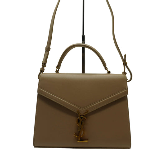 YSL	Cassandra Top Handle Bag Medium Crema Soft GHW