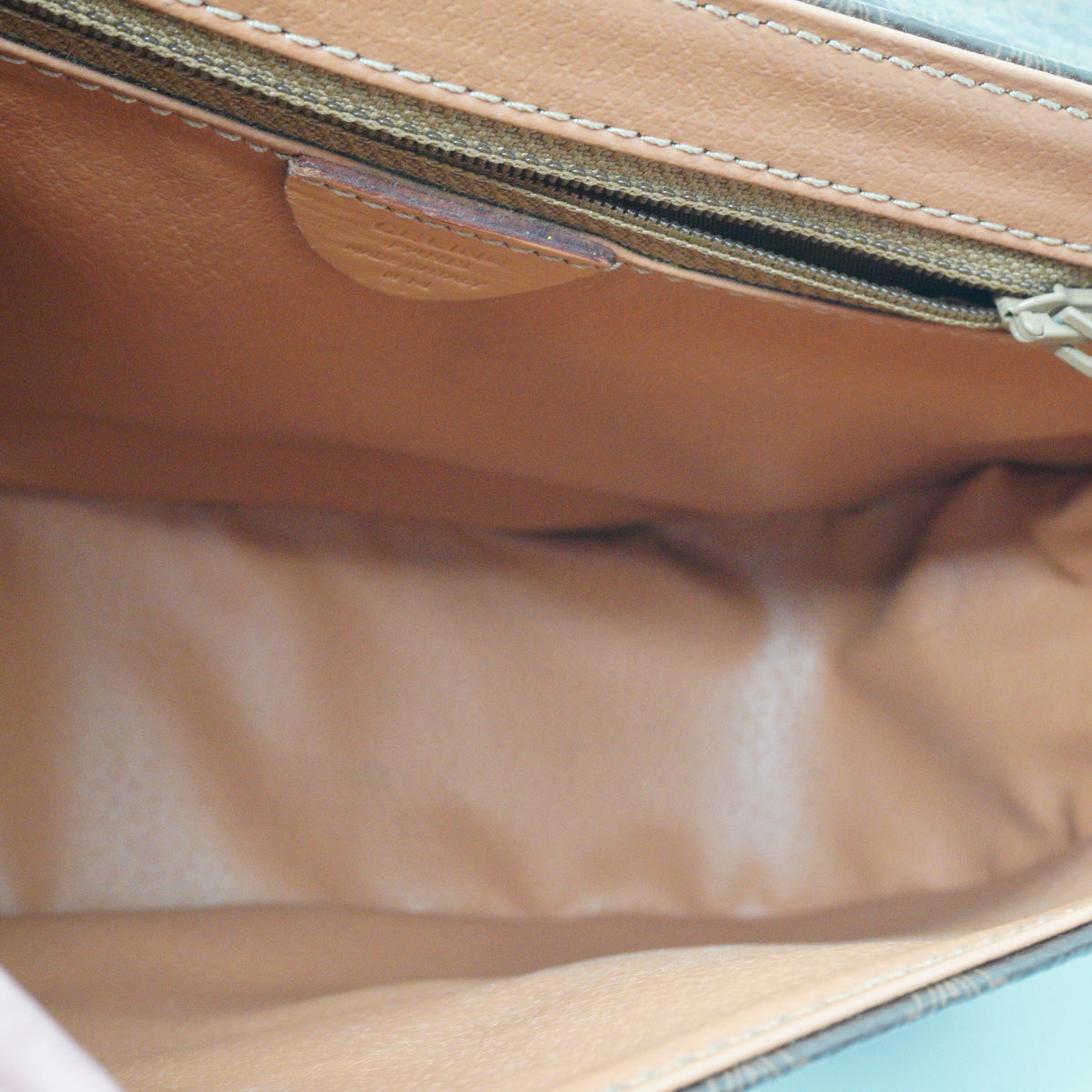 Celine Macadam Canvas Shoulder Bag Brown Small GHW